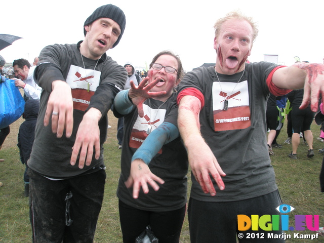 ZombieRun 010 Zombies Chris, Jenni and Marijn after Zombie run